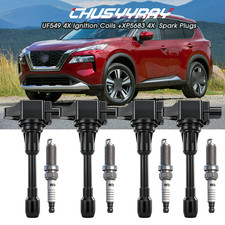 4x Ignition Coil & IRIDIUM Spark Plug Kit Set for Nissan Altima Rogue 2.5L 2026