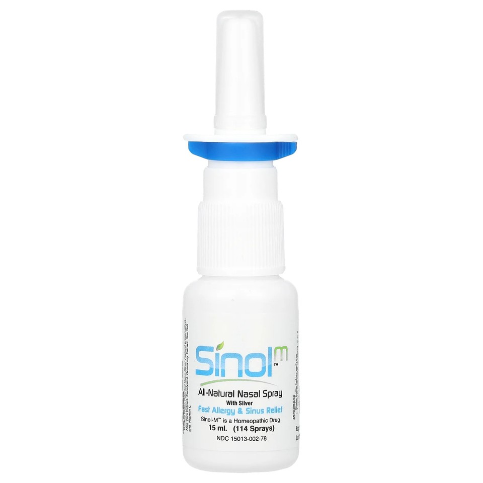 Sinol All Natural Nasal Spray Fast Allergy  Sinus Relief 15 ml All-Natural