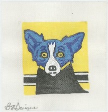 BH Designs Needlepoint Louisiana Blue Dog HP 18ct Canvas NEW