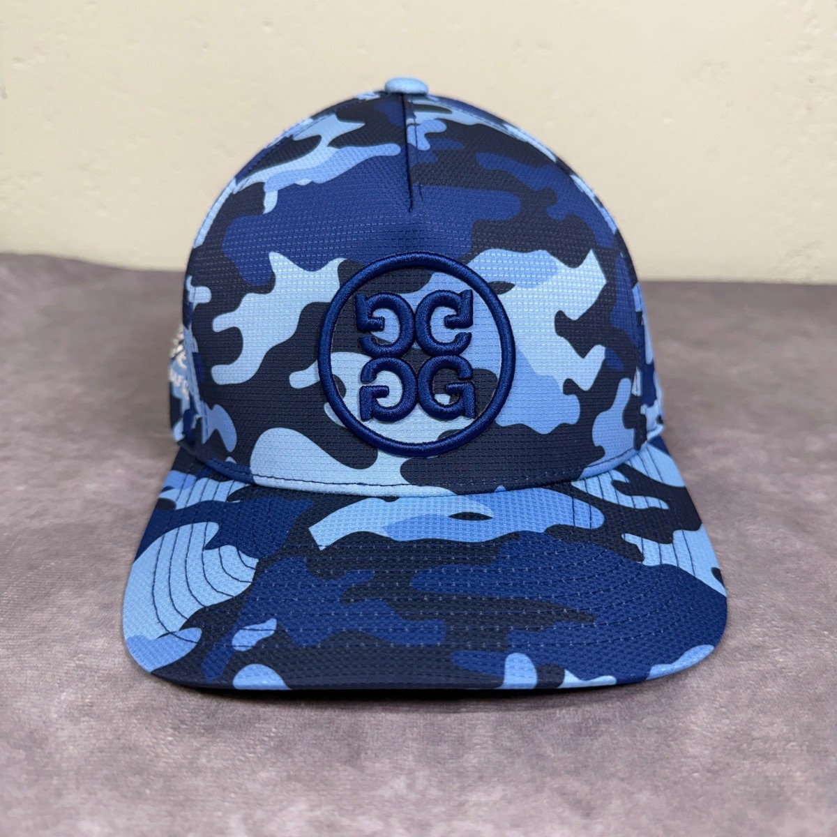 G Fore Hat Cap Snap Back Blue Black Camo Wicking Golf Golfing G