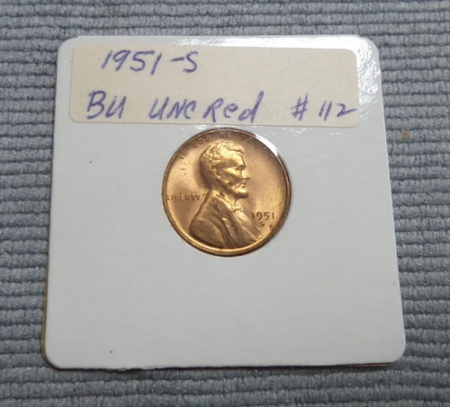 1951-S Lincoln Wheat Cent Coin BU Uncirculated