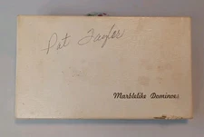 Puremco Marblelike Standard Dominoes Made in U.S A. Vintage  IVORY Original Box