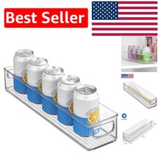 iDesign Extra Long Clear Plastic Storage Bin - Stackable Kitchen Organizer 16"L