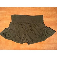 FP Movement Free People Way Home Shorts Olive Green High Waist Athletic XS