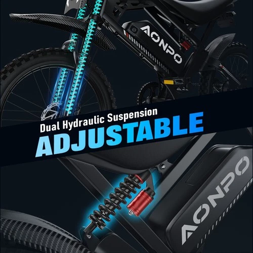 Electric Dirt Bike for Adults Mountain Motorcycle 52V 22.5AH 33MPH Speed 45Miles