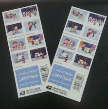 $$ SALE $$    Peanuts Charlie Brown Christmas USPS forever Stamps Sheet