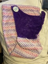 Mermaid Tail Plush Sleeping Snuggle Blanket for Kids Boys Girls