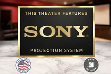 Sony Projection Home Movie Theater Sign