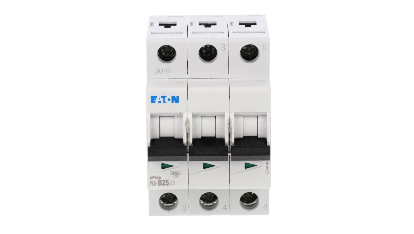 Circuit breaker 3P B 25A 6kA AC PL6-B25/3 286591 /T2UK