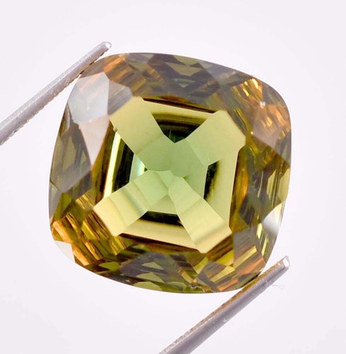 Tourmaline naturelle bicolore 13,00 ct pierre précieuse meuble coupe maître (GIT) certifiée - Photo 1 sur 5