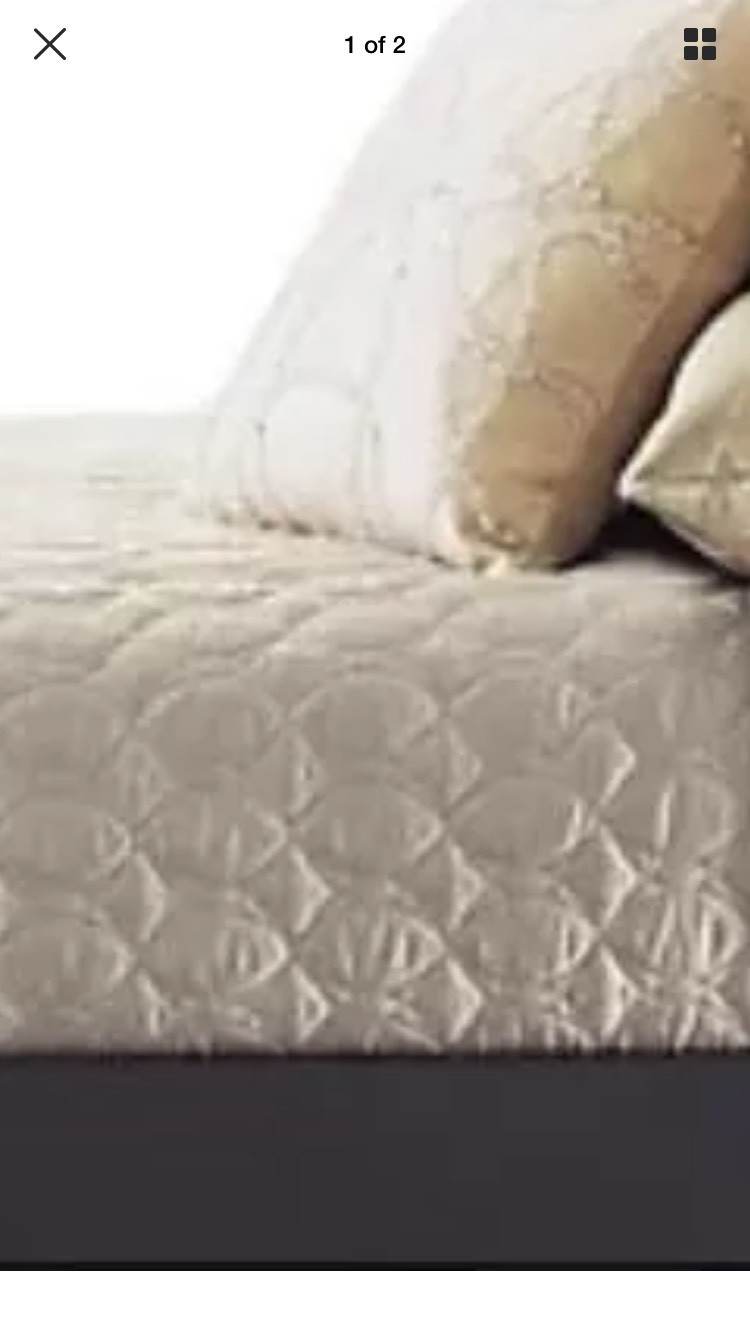 Hotel Collection Oriel KING Coverlet, Ivory MSRP 360 eBay