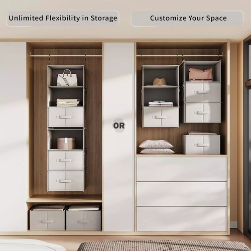 Vailando 6-Regal Hängeschrank Organizer, 2 trennbar 3-Regal Hängeregale - Bild 5 von 11