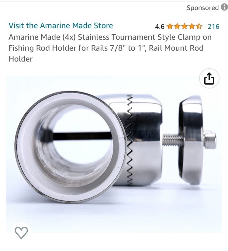 Amarine Made Stainless Steel Fishing Pole Holders | eBay Amarine Made Stainless Steel Fishing Pole Holders | eBay