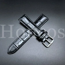 20MM ITALIAN LEATHER WATCH STRAP BAND FITS FOR ROLEX 36MM  DATEJUST DATE BLACK