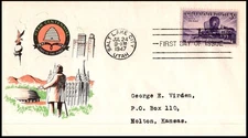 950-6 Utah 100 Years FDC, 1st Americover Cachet, Addressed, Open flap.