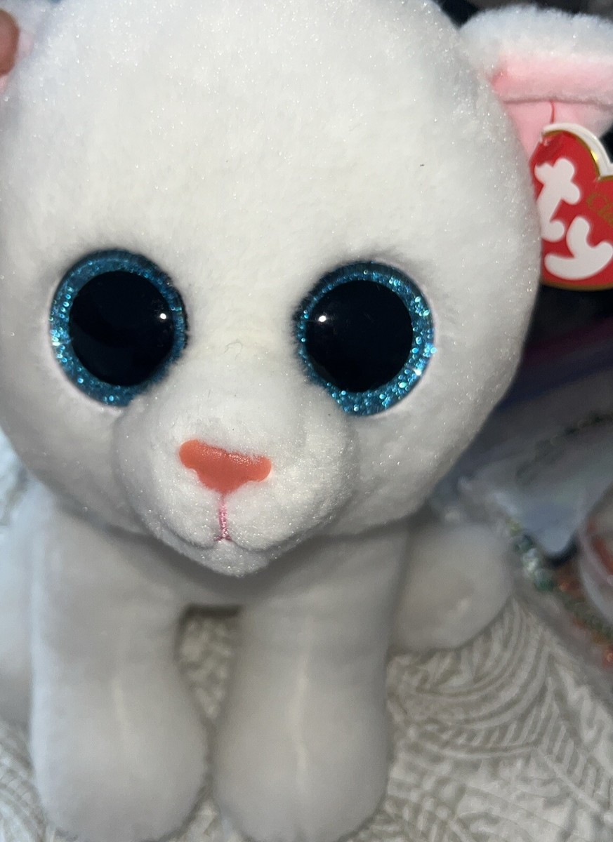 Ty Beanie Babies 90236 Classic Pearl The White Cat Buddy for