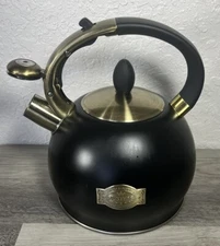 Susteas Black Kettle Stove Top Large Tea Pot Premium Quality Preowned