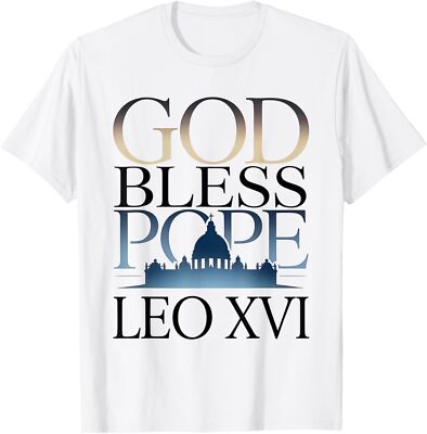 Support Pope Leo XVI God Bless Vatican Inspired Design T-Shirt  HOT ITEM