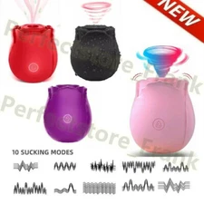 10-speed Rose Vibrator G-spot Dildo Clitoral Sucker For Women Sex Toys Gift