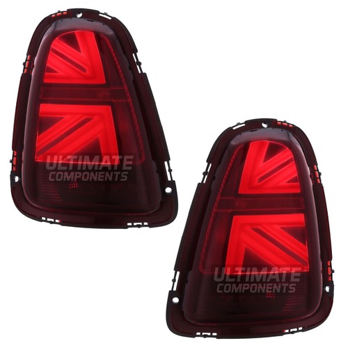Red LED Rear Lights Mini R56 2010-2014 Upgrade Union Jack Dynamic Sequential - Picture 2 of 12