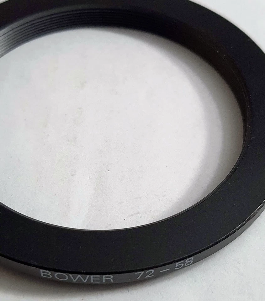 Bower Metal 72-58mm Step-Down Lens Adapter Ring 72mm-58mm 72-58 72mm-58 Stepping - Image 3 of 4