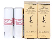 YSL YVES SAINT LAURENT LOVESHINE 44 NUDE LAVALLIERE .04oz x 2 MINI LIPSTICKS