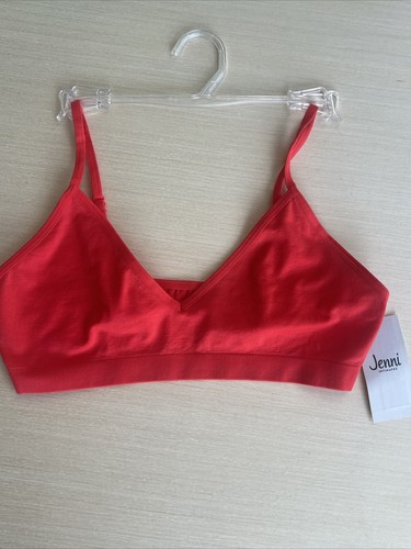 JENNI Women's Light Support Bralette Papaya Punch Medium M - Picture 2 of 3