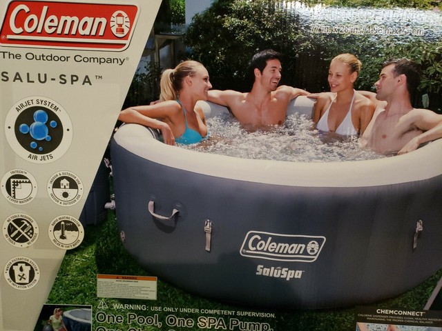coleman inflatable hot tub home depot