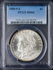 1880/9-S Morgan Silver Dollar - PCGS MS64 - ✪COINGIANTS✪