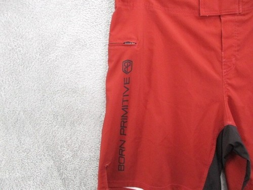 Born Primitive Shorts Mens 40 Red Orange American Defender Side Slits Tie Waist - Picture 3 of 17
