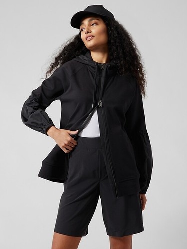 ATHLETA On My Way Triumph Hoodie NWT - SMALL Black #798347 - 第 1/8 張圖片