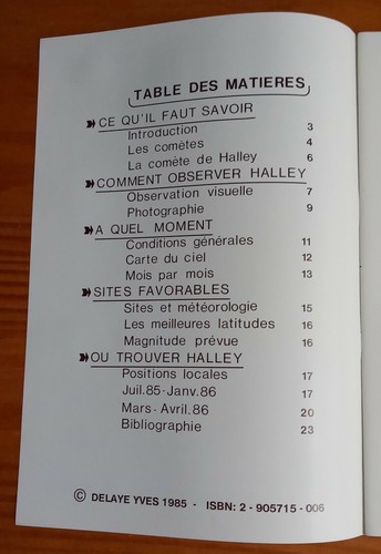 Halley 85-86 - Où ? Quand ? Comment ? ( Yves Delaye ) - Picture 3 of 3