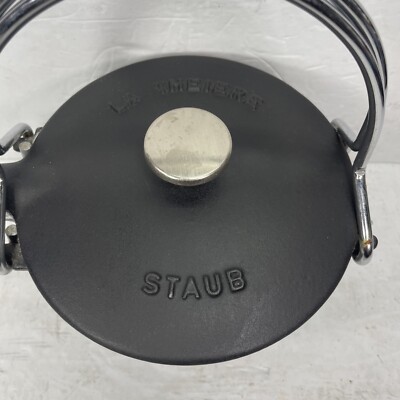 STAUB La Theiere Cast Iron 1 Quart Tea Kettle Tea Pot Matte Black