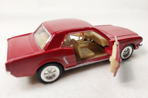 1964 1/2 Classic Diecast Ford Mustang Maßstab 1:36 rot Kinsmart Vintage schneller Versand - Bild 9 von 9