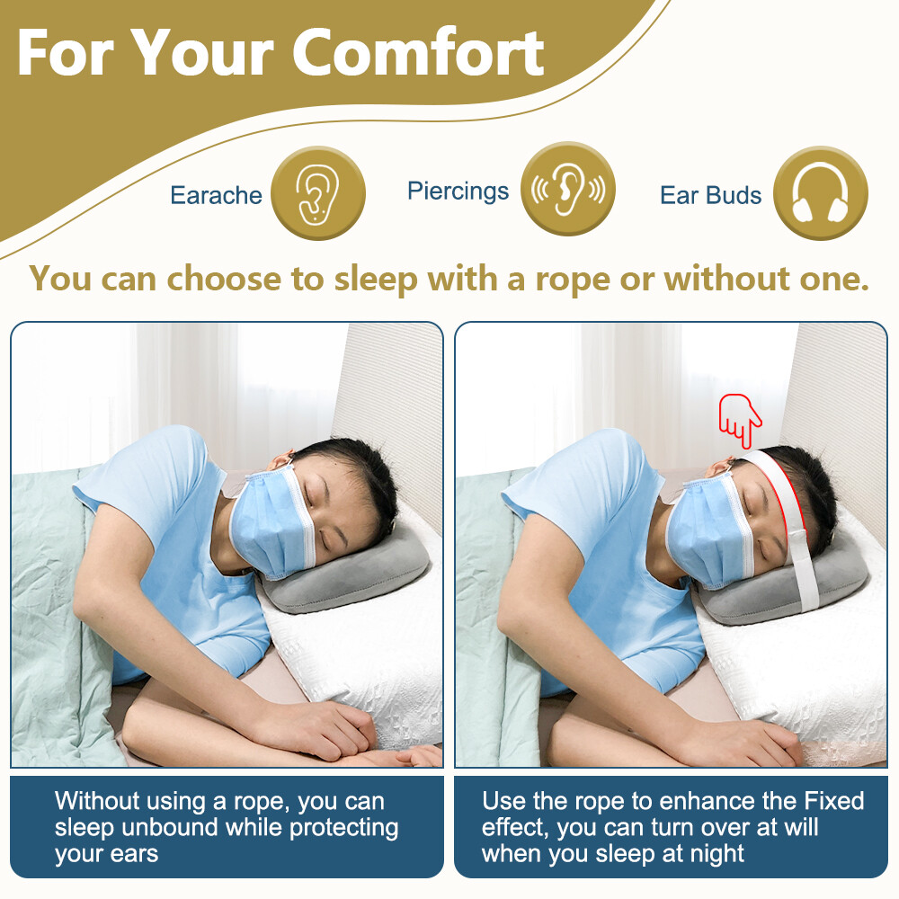 Ear Piercing Pillow for Side Sleepers Cnh Circle Pillows with Ear Hole
