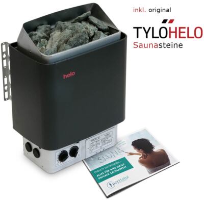 Sauna Ofen HELO CUP 80 STJ hängend 8kW 400V Tylö Steine Thermostat Timer