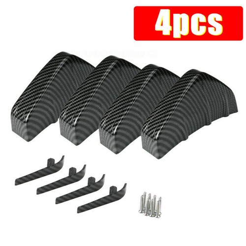 4x Carbon Fiber Car Rear Bumper Lip Diffuser Shark Fins Splitter Car Accessories - Picture 5 of 10