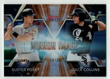 2016 Bowman's Best BUSTER POSEY ZACH COLLINS ORANGE REFRACTOR /35 Mirror Image