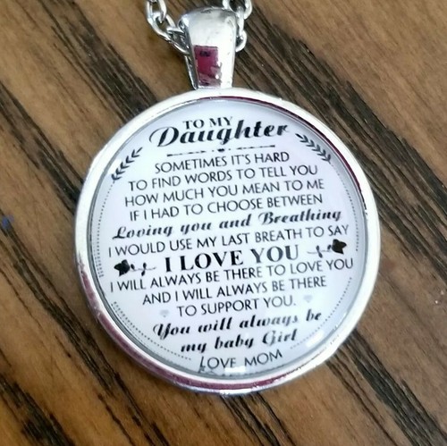 Silver DAUGHTER Necklace from Mom Daughter Gift from Mom Daughter Jewelry - Imagen 2 de 4