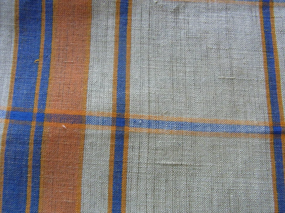 TISSU ANCIEN (03) COUPON serviettes LIN & COTON fin XIXè 65x380 / ANTIQUE FABRIC - Photo 2/3