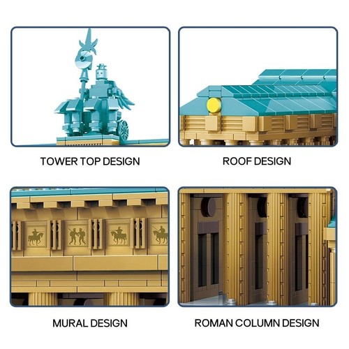 Wange Bloque de Construcción Juguetes Arquitectura Mundial Ladrillos Modelo para Adultos o Niños - Imagen 605 de 872