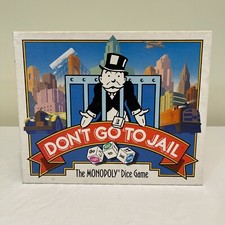 Monopoly Don  t Go To Jail Dice Board Game, Parker Brothers 1991 INCOMPLETE 