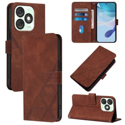 Für Itel A50 Crossbody Bag 3D Embossed Flip- Leder Telefon Schutzhülle Vover