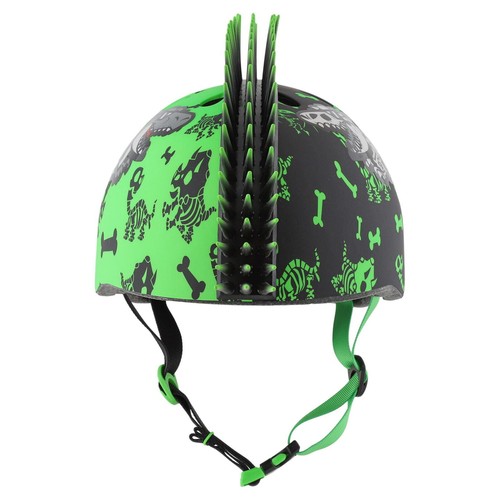 Raskullz Radasaurus Dinosaur Mohawk Bike & Skate Helmet- Ages 3+ Green Brand NEW - 第 11/13 張圖片