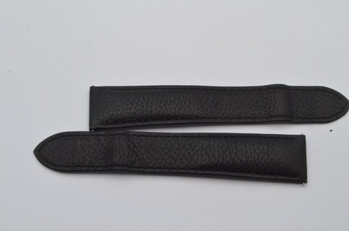 Cartier Leather Bracelet 21Mm Folding Clasp 16Mm New 21-18 New Black Tank
