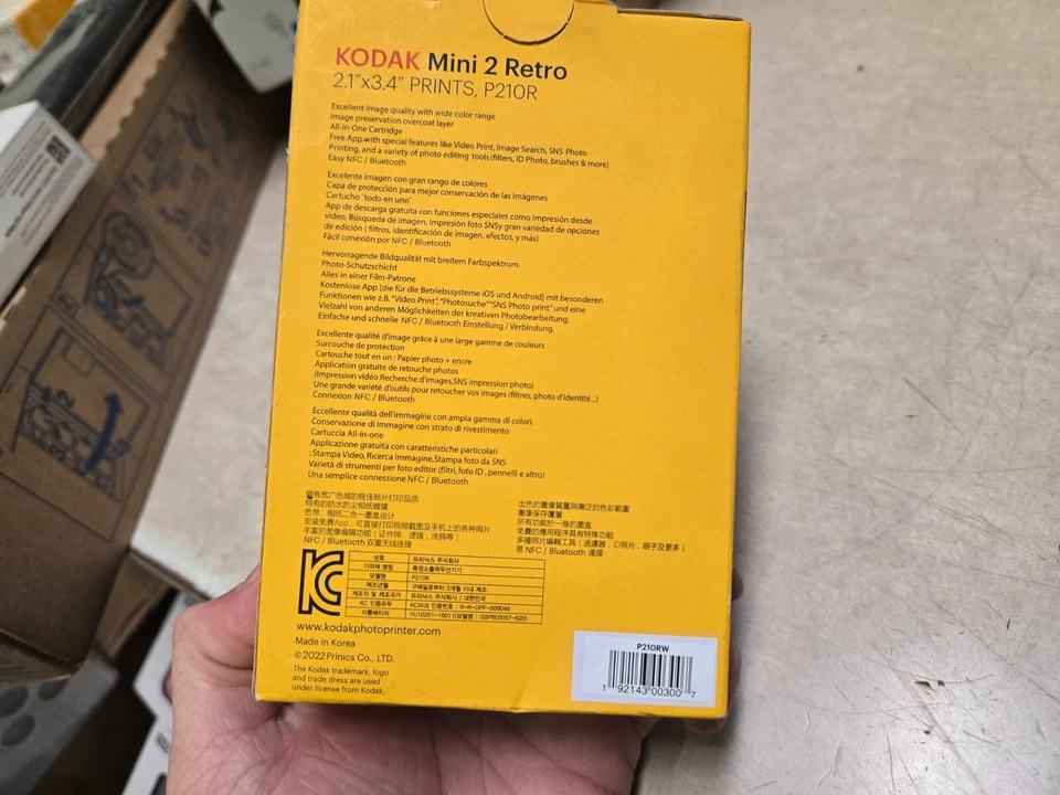 SEALED Kodak Mini 2 Retro 4Pass Portable Photo Printer 2.1x3.4in P210R - White - Image 3 of 4