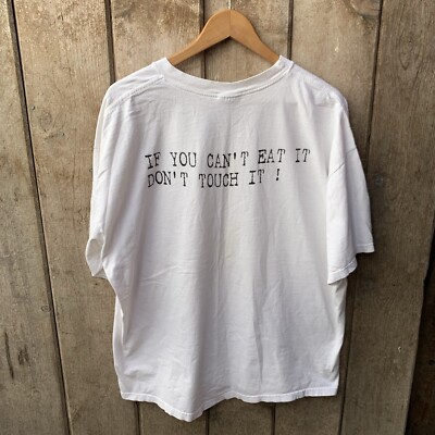 Vintage Funny T Shirt Size XXL Fits Large Mex If You Can t Eat It Don t Touch It
