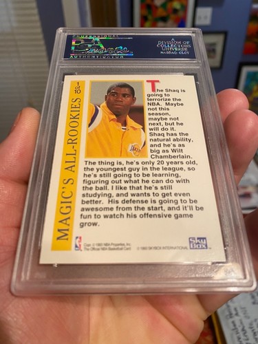 PSA 10 HOOPS MAGIC’S ALL ROOKIE TEAM SHAQUILLE O’NEAL 1992 MOLTO POPOLARE HOT!!! - Foto 4 di 4