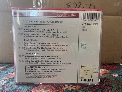 QUARTETTO ITALIANO - BEETHOVEN: THE EARLY STRING QUARTETS 3-DISC MUSIC CD SET - Picture 2 of 4