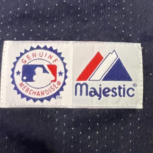 De colección Años 90 Raro New York Yankees Majestuoso Azul Marino/Gris 2 Tonos Hecho en EE. UU. XL - Imagen 4 de 7